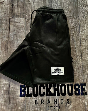 BLOCKHOUSE COTTON SHORTS W/RUBBER LOGO