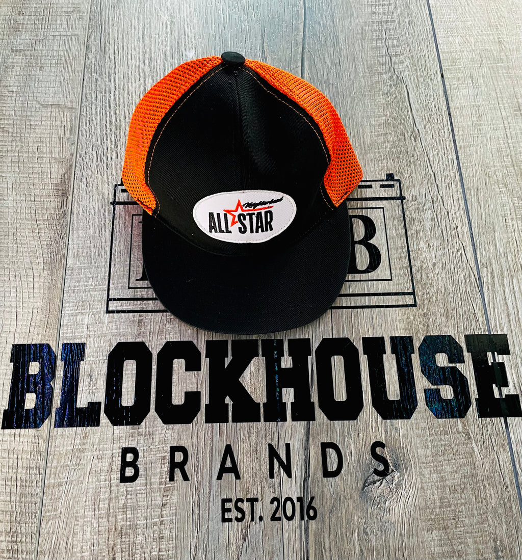 Neighborhood All Star Trucker Hat -Black & Orange