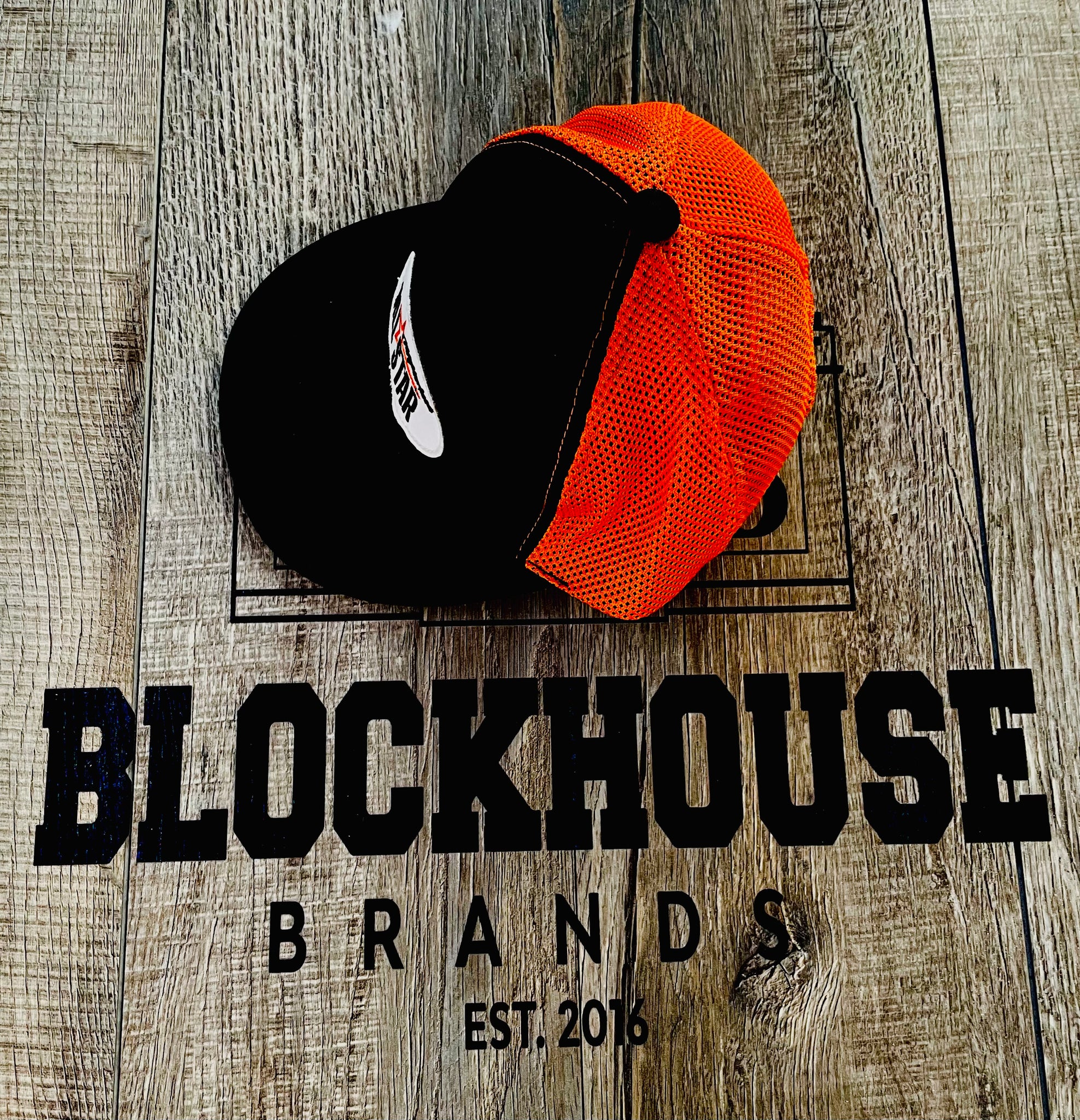 Neighborhood All Star Trucker Hat -Black & Orange