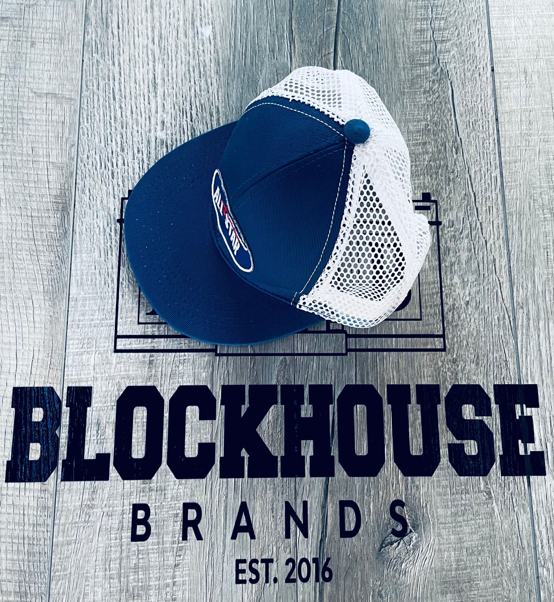 Neighborhood All Star Trucker Hat -Blue & White