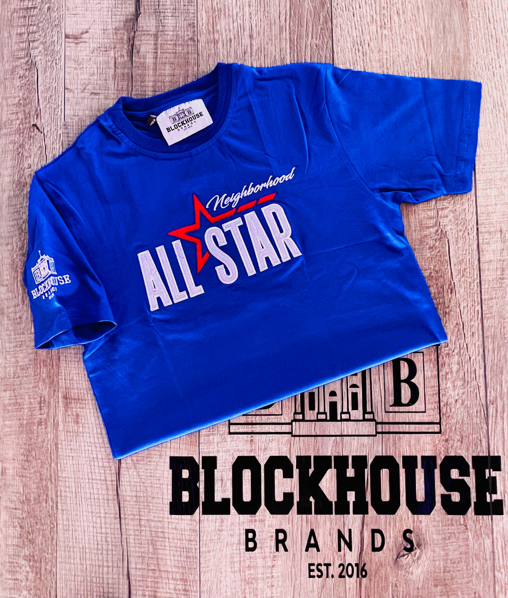 Neighborhood All Star Tee - Blue & White Tee